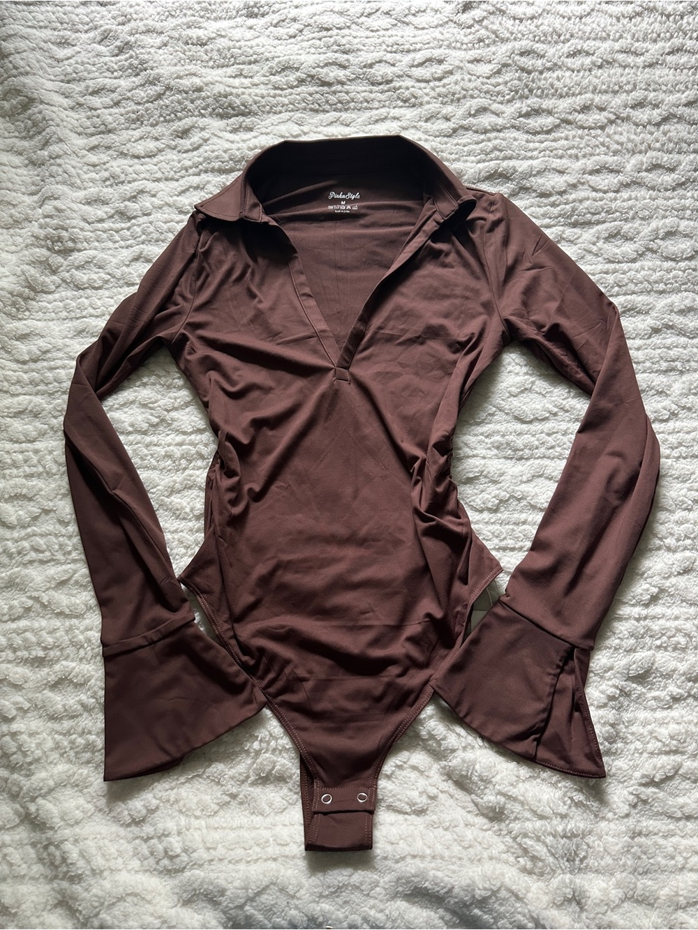 Chocolate Brown Long Sleeve Bodysuit